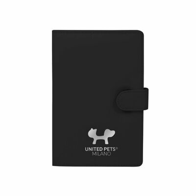 Document holder for health booklet with 2 black internal pockets