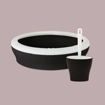 Open litter box set and hygienic scoop with holder nr
