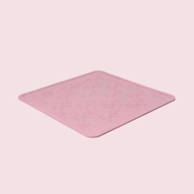 Non-slip and antibacterial saucer mat - large pink