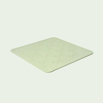 Non-slip and antibacterial under bowl mat - large green