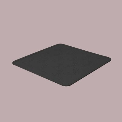 Non-slip and antibacterial under bowl mat - large black