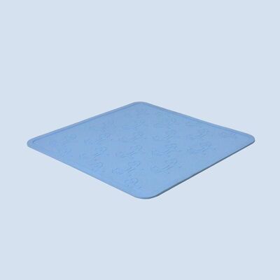 Non-slip and antibacterial under bowl mat - large blue