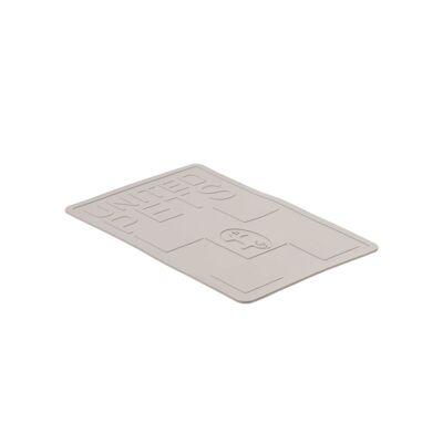 Non-slip and antibacterial saucer mat - medium dove grey