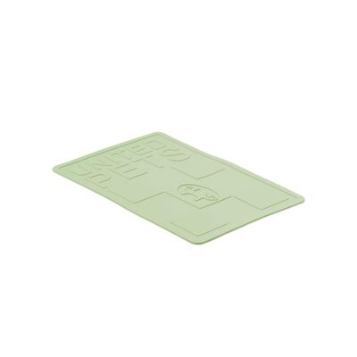 Non-slip and antibacterial under bowl mat - medium green