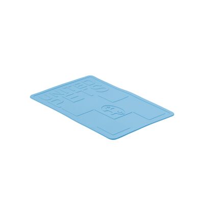 Non-slip and antibacterial saucer mat - medium blue