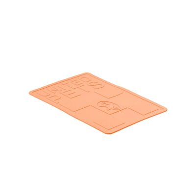 Non-slip and antibacterial under bowl mat - medium orange