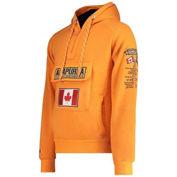 Sweat À Capuche Homme GYMANA ORANGE MEN 100 MCK 4