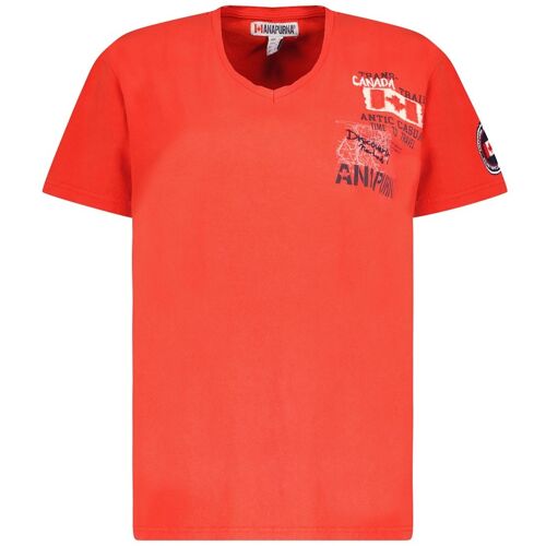 T-Shirt Homme Manches Courtes Col V JANTRANA  RED SS MEN 100 MCK