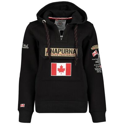 Women's Hoodie GYMANA BLACK LADY 100 MCK