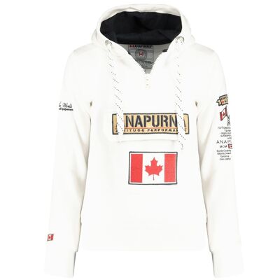 Women's Hoodie GYMANA WHITE LADY 100 MCK