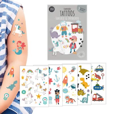 Set de tatouages pour enfants Fantasy & Explorer