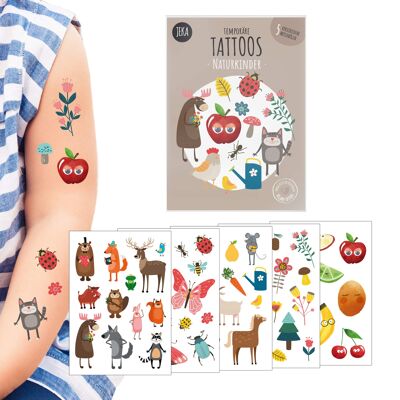 Tatuaggio per bambini insieme natura bambini