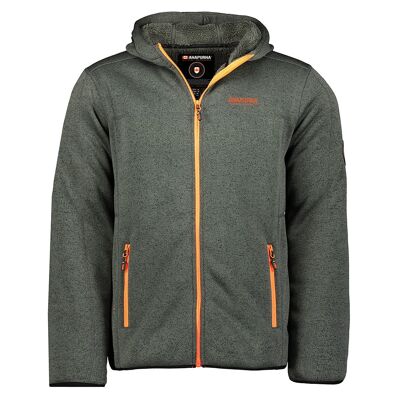 Herren-Fleecejacke mit Kapuze und Reißverschluss TROMBONANA D-GREY MEN 054 MCK