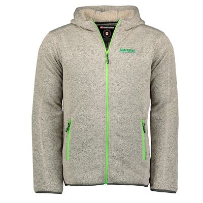 Pile con cappuccio e zip da uomo TROMBONANA B-GREY MEN 054 MCK