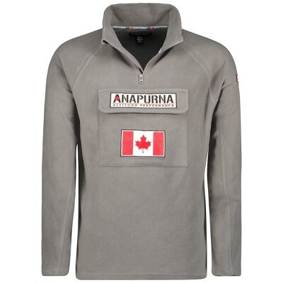 Men's Fleece With Kangaroo Pocket TYMCLASSANA HZ D-GREY MEN 235 MCK