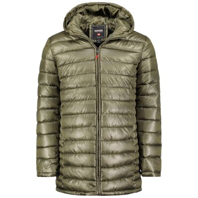 Long Lightweight Men's Parka With Hood CALCUTTA HOOD LONG KAKI MEN 096