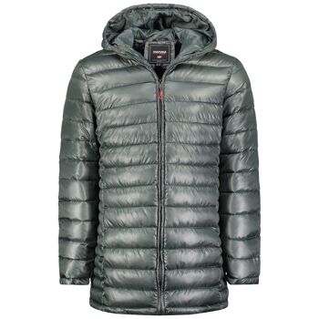 Parka Homme Légère Longue Avec Capuche CALCUTTA HOOD LONG DGREY MEN 096 1