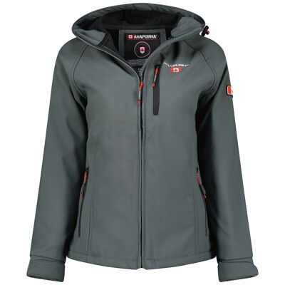 Softshell Femme Avec capuche Reglable TACER DARK GREY ANA LADY 250 MCK