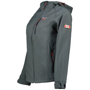 Softshell Femme Avec capuche Reglable TACER DARK GREY ANA LADY 250 MCK 4