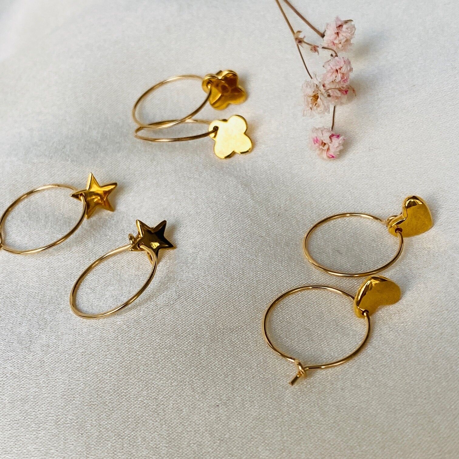 Ciondolo creolo e Glyfada placcato oro (BONS74)