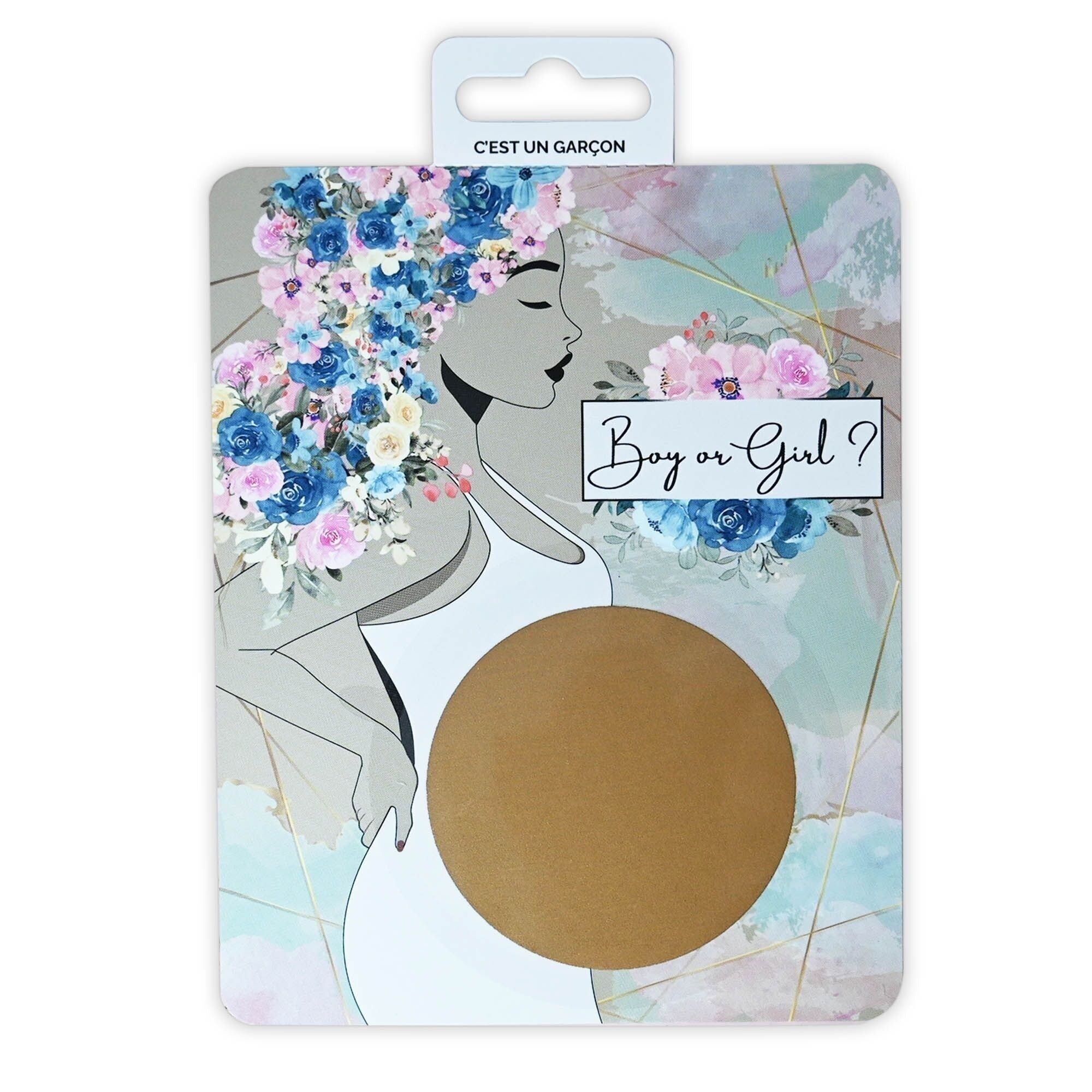 Tarjeta rasca y gana "Es un niño"