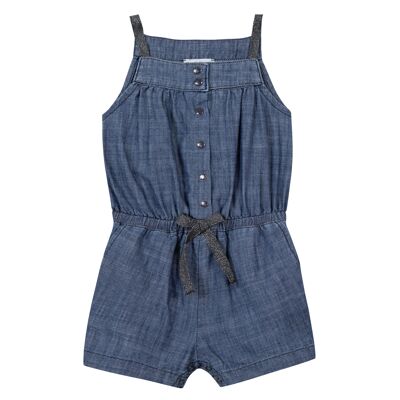 Combinaison courte en denim léger#2U33023|46