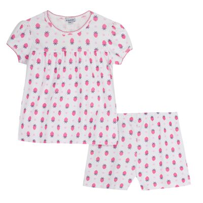 Pyjama imprimé motifs fraises 2 pièces#2W50004|85|4A-6A
