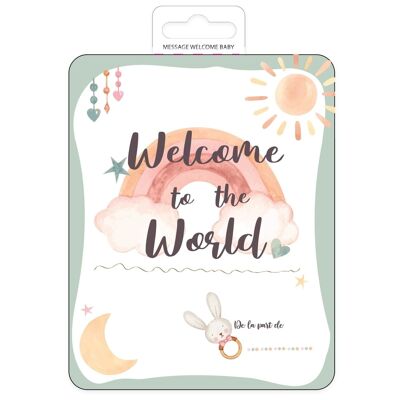 Geschenkkarte „Willkommen in der Welt“.