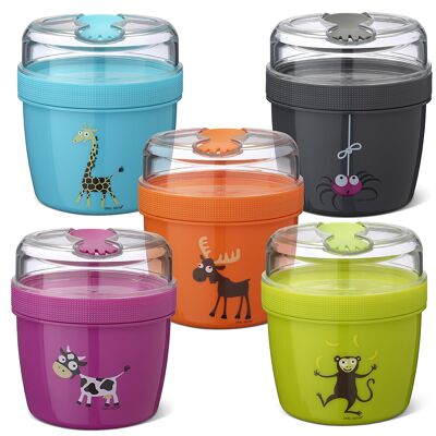 N'ice Cup - L, Kids, Lunch box con disco refrigerante - Misto (5x3 pz)