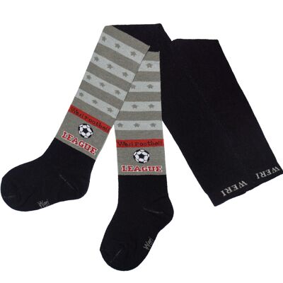 Collant in Cotone per Bambini >>Oliva<< Calcio in morbido cotone