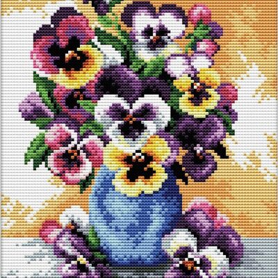 Vase of Pansies