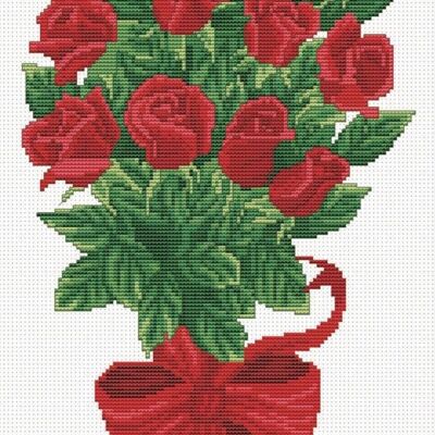 Bouquet de boutons de roses rouges