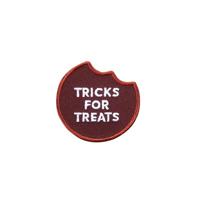 Tricks for Treats iron-on patch for dogs
