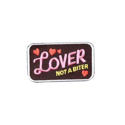 Lover not a Biter iron-on patch for dogs
