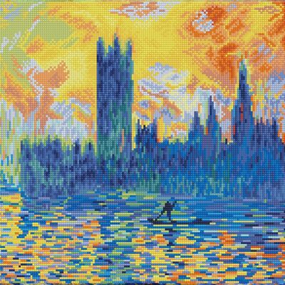 Parlamento de Londres en invierno (después de Monet)