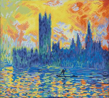 Parlement de Londres en hiver (d'après Monet)