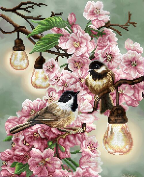 Cherry Blossoms &amp; Chickadees