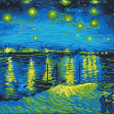 Notte stellata sul Rodano (apres Van Gogh)