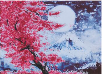 Montagne des cerisiers en fleurs