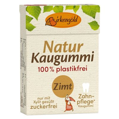 Birkengold natural chewing gum cinnamon 20 pieces.