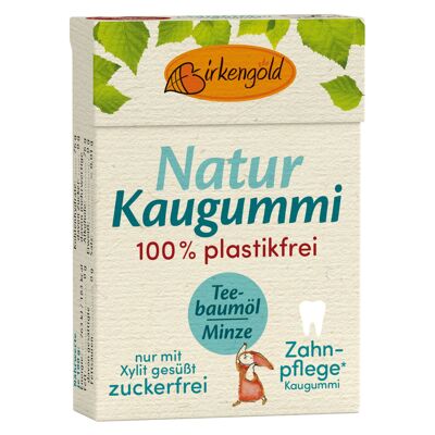 Birkengold Natural Chewing Gum Tea Tree Oil Mint 20 pcs.