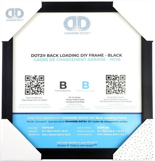 BACK LOADING FRAME B BLACK - 37.00 x 39.00 cm