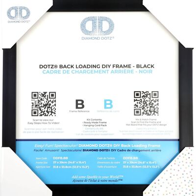 BACK LOADING FRAME B BLACK - 37.00 x 39.00 cm