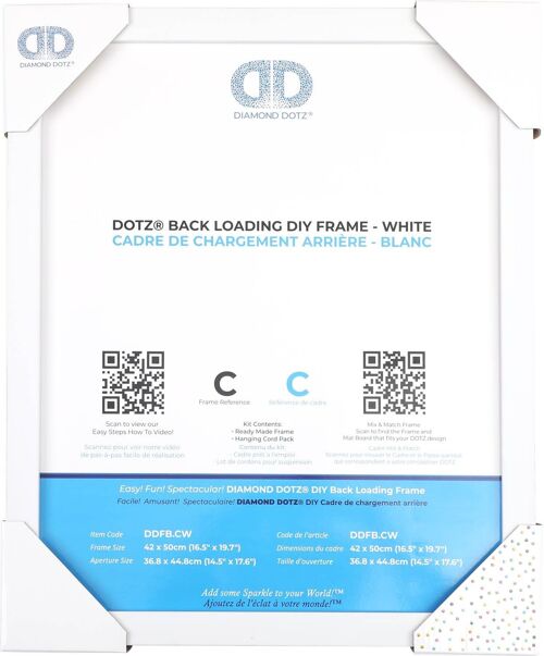 BACK LOADING FRAME C WHITE - 42.00 x 50.00 cm