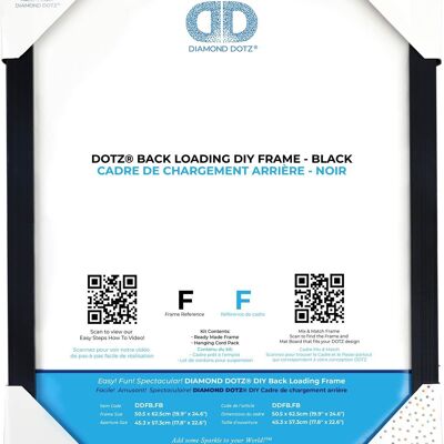 BACK LOADING FRAME F BLACK - 50.50 x 62.50 cm