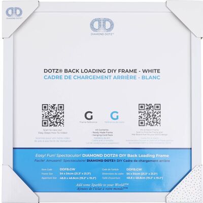 BACK LOADING FRAME G WHITE - 54.00 x 54.00 cm