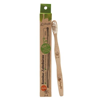 Brosse à dents en bambou Birkengold avec poils d'huile de ricin Enfants 100% durable avec poils d'huile de ricin