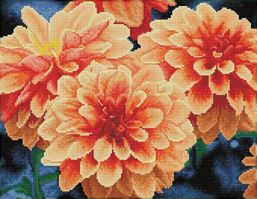 Peach Dahlias - Pre-Framed Kit