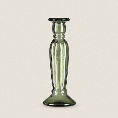 Kerzenständer "Ines" - 22 cm - 100 % Altglas