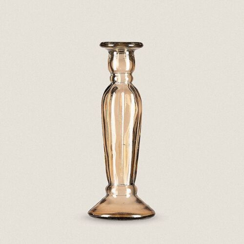 Kerzenständer "Nilda" - 22 cm - 100 % Altglas